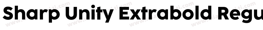 Sharp Unity Extrabold Regular字体转换
